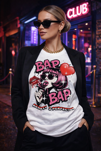 BAP BAP "Beauty & Perfection" CHAMPION Graphic Tee – Women's Streetwear Shirt