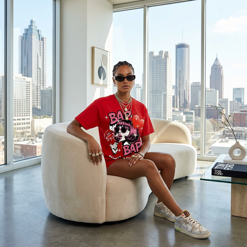 BAP BAP "Beauty & Perfection" CHAMPION Graphic Tee – Women's Streetwear Shirt