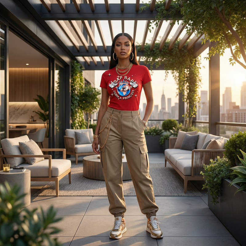 BAP BAP “Born A Princess” CHAMPION Graphic Tee – Women’s Streetwear Shirt